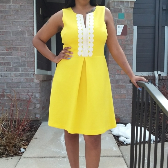 yellow vince camuto dress